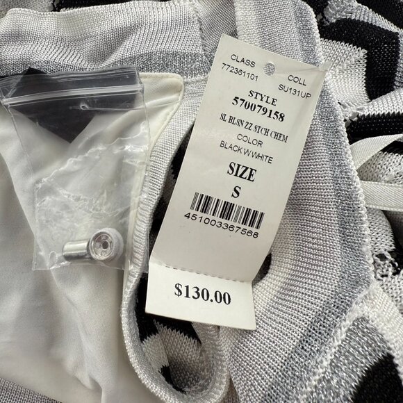 NEW! White House Black market Cheveron Stripe Dress Sleeveless Scoop Neck Small - Picture 4 of 16